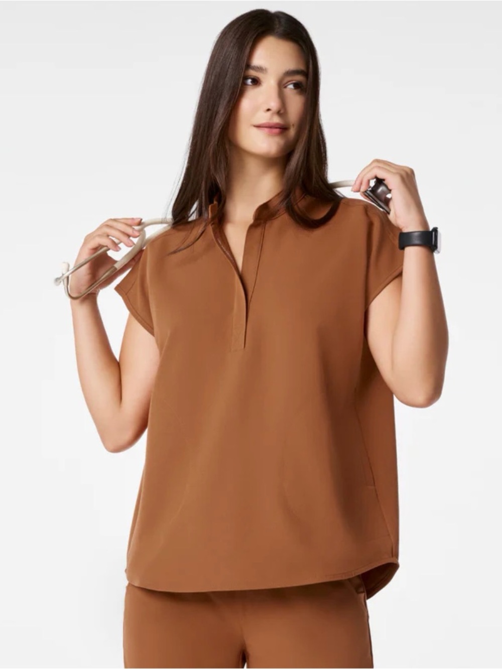 FIGS Rafaela Oversized
Scrub Top™, M, Mocha